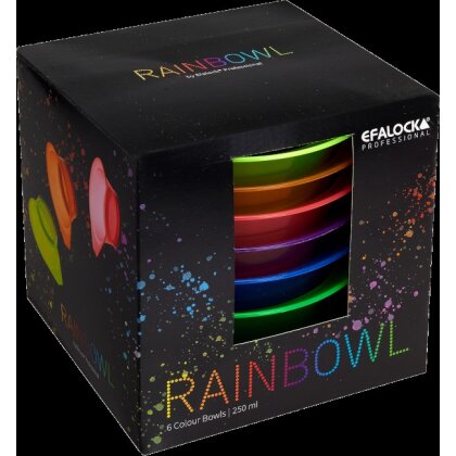 Efalock Rainbowl transparente Färbeschalen-Set 6 Stück