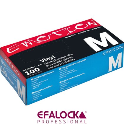 Emotion Vinyl-Handschuhe schwarz puderfrei