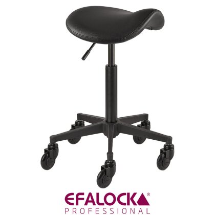 Efalock Rollhocker CliCTEC Sattelsitz "COMFY" M schwarz
