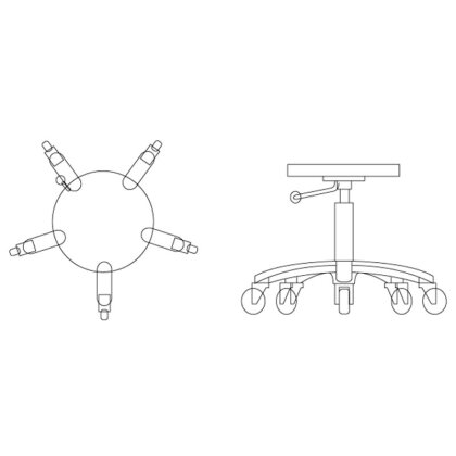 Takara Belmont Rollhocker D-STOOL