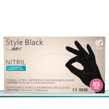 Ampri Nitril Handschuhe schwarz  XS