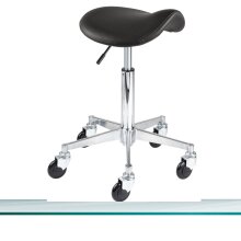 Efalock Rollhocker Sattelsitz COMFY M silber