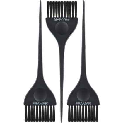 Framar Classic Color Brush 3-er Färbepinselset Schwarz