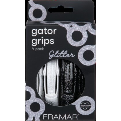 Framar Glitter Gator Grips Abteilklammern
