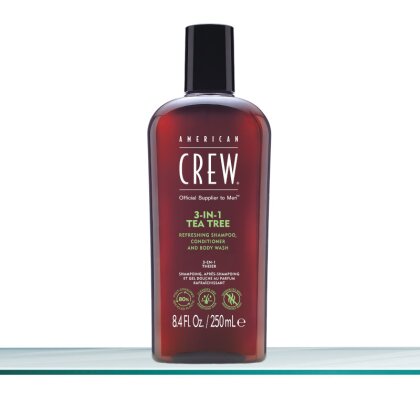 American Crew 3-in-1 Tea Tree Shampoo, Conditioner & Bodywash 250 ml