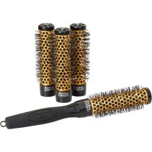 Olivia Garden Multibrush 4er Set Gelb 25 mm mit Griff