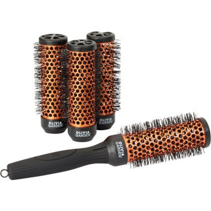 Olivia Garden Multibrush 4er Set 35 mm Orange mit Griff