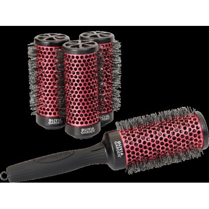 Olivia Garden Multibrush 4er Set 45 mm Pink mit Griff