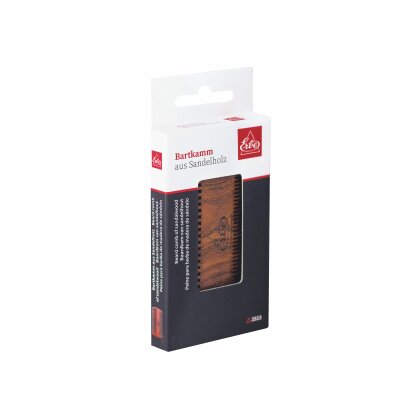 Erbe Bartkamm Zweiseitig aus Sandelholz 9,5cm