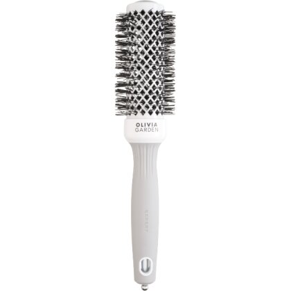 Olivia Garden Expert Blowout Shine Rundbürste weiß & grau