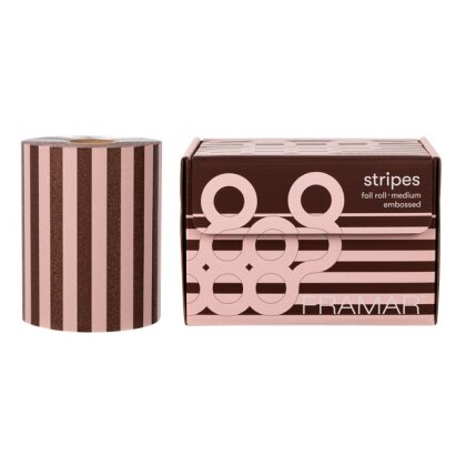 Framar Embossed Alurolle Pink Choc Stripes 97m